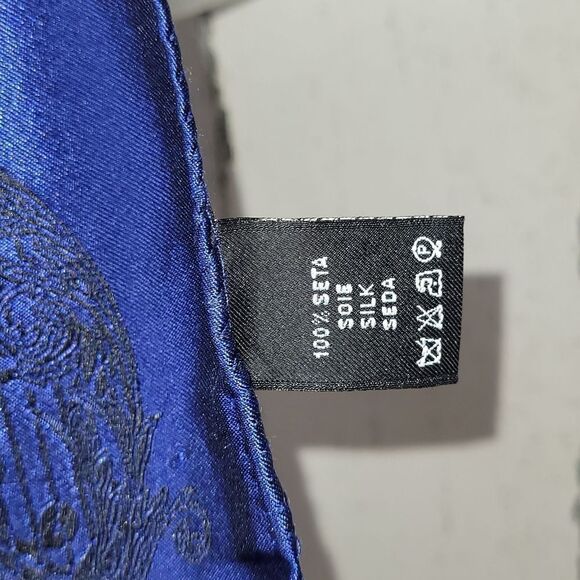Authentic Versace Iridescent Black and Blue Scarf - Picture 4 of 12